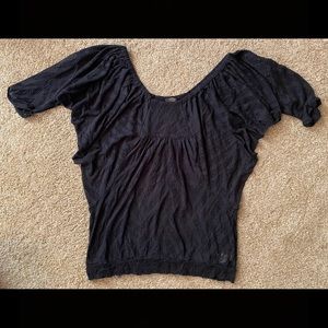 New Romantics Free People Lace Batwing Top